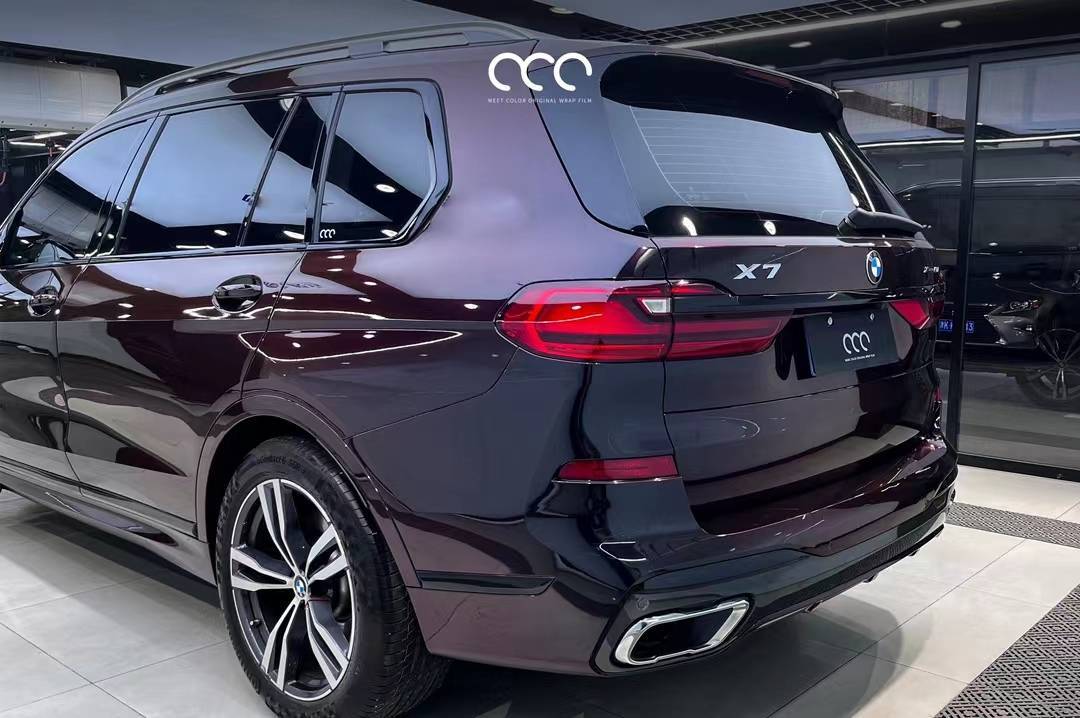 宝马x7漫彩改色膜 pet星空黑魅红,不停流动的色彩_全国_星空_流动