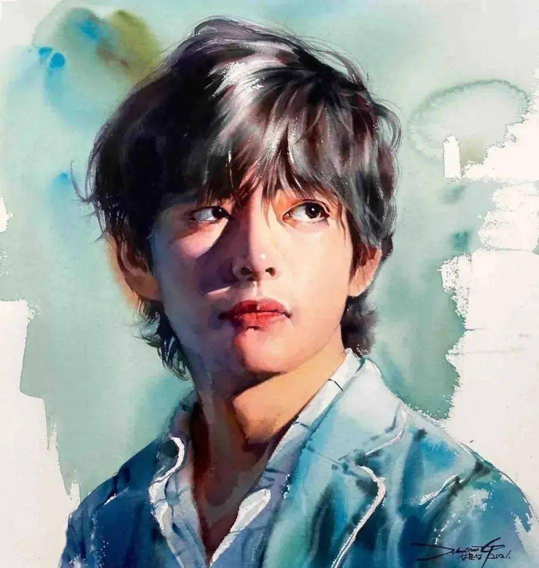 韩国水彩大神级人物水彩画_郑勋_作品_形神