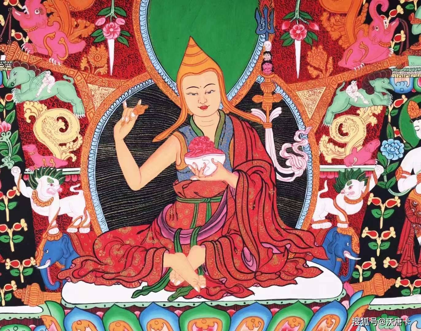 唐卡绘画中的几个特殊绘画形象_法器_嘎巴拉_法螺