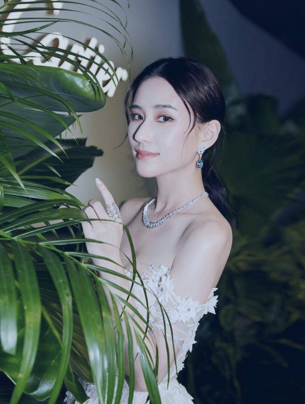 何超莲身材真好,穿透明抹胸长裙妩媚又显贵,站窦骁身边一脸娇羞_剪裁