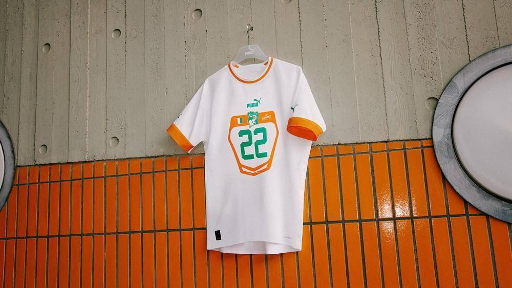 科特迪瓦国家队2022/23年客场球衣发布_drycell_球员_衣领