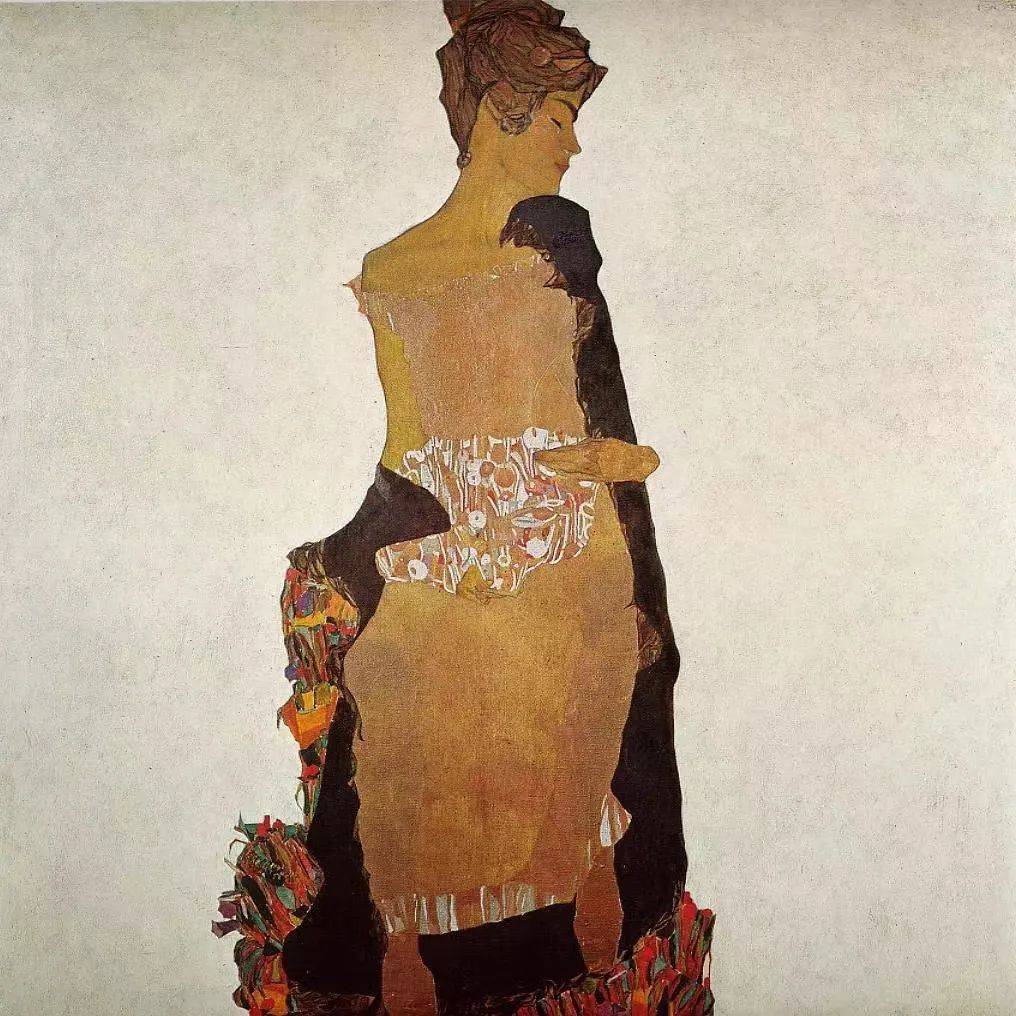 埃贡·席勒《格蒂·席勒像(1909)埃贡·席勒《拥抱(1917)埃贡