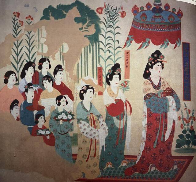 “敦煌壁画”最初以佛教壁画为主，后期也逐步出现很多历史题材画作