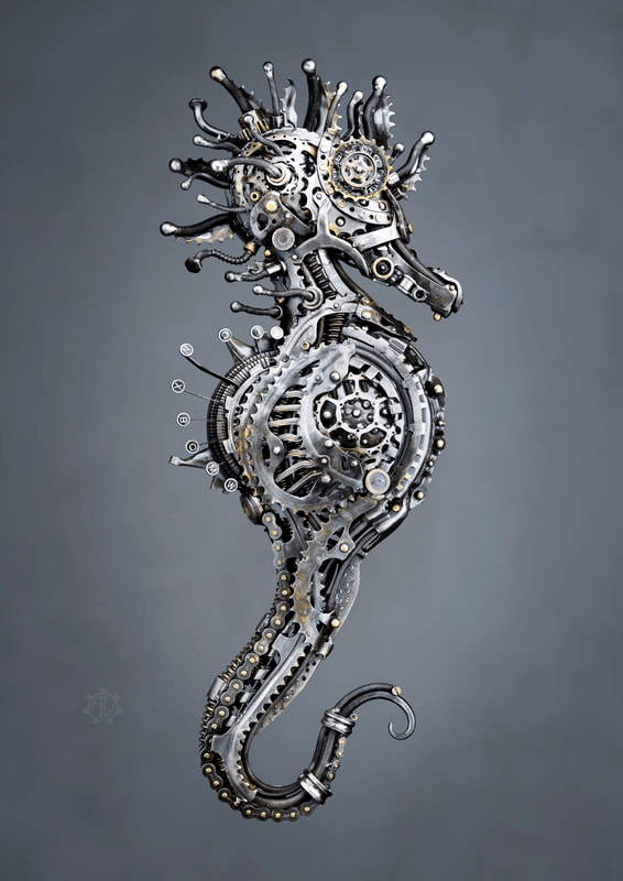 太炫酷了,这些动物雕塑,都是用废弃金属制作而成_艾伦·威廉姆斯_创作