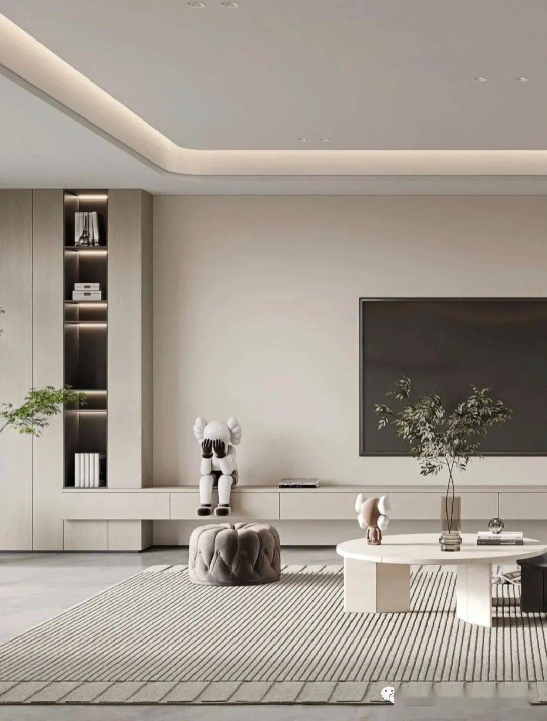 网红款电视背景墙及电视柜设计_空间_核心_比例