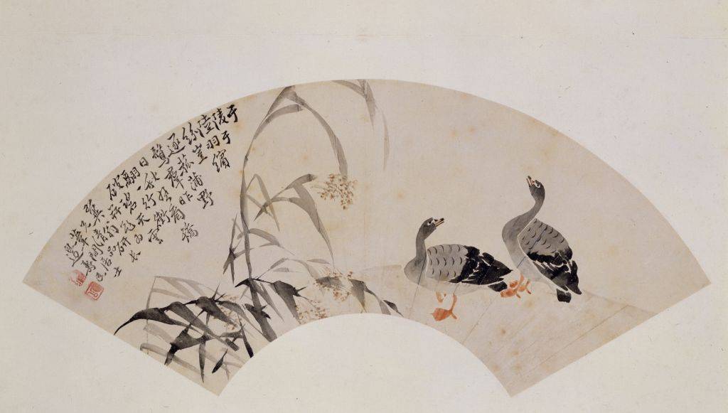 白露|故宫藏画里的芦雁:碧天飞去又飞还_崔白_局部_写实