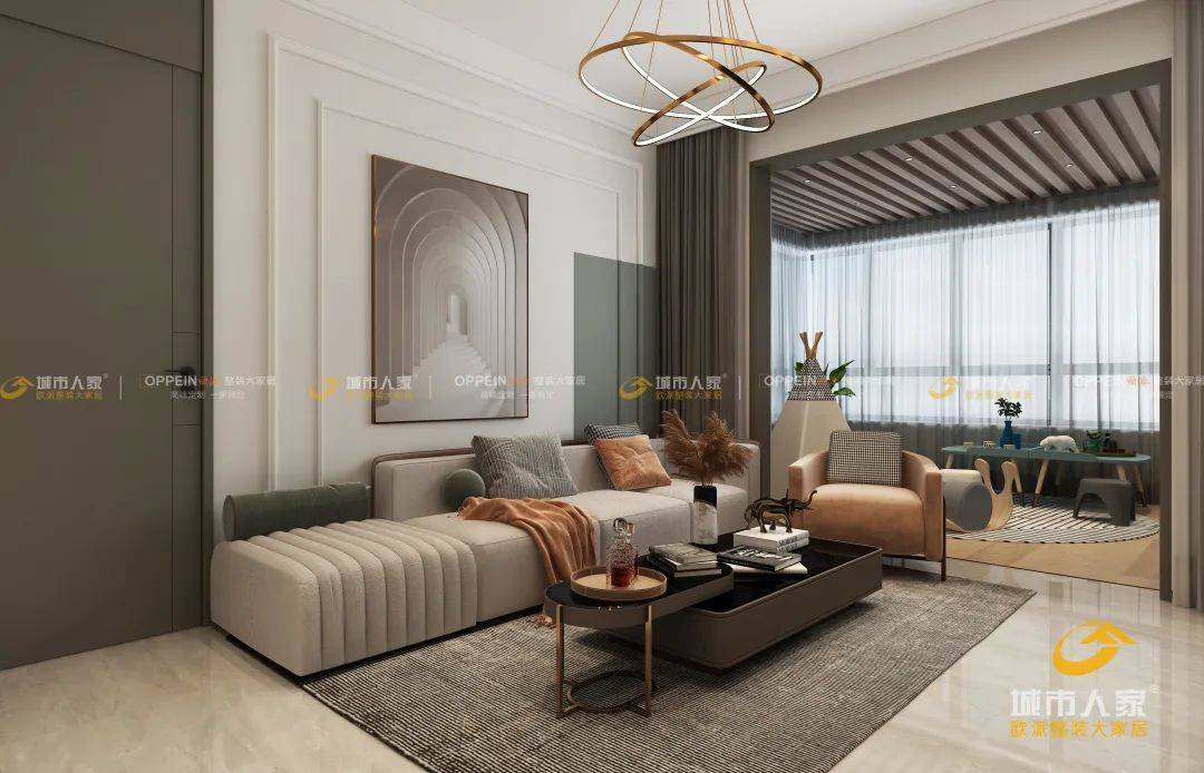 「人和美颐养园143㎡ 」2022年,意式简约悄悄火了!_客厅_简而_收纳