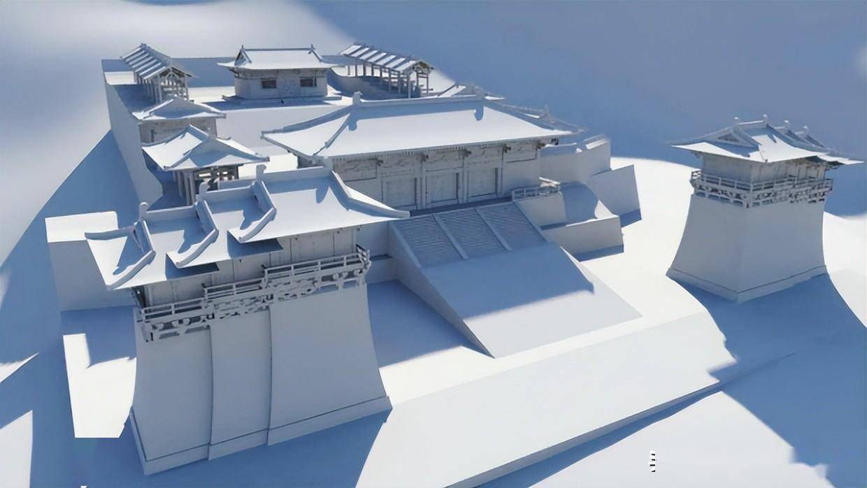 昭陵六骏原址昭陵北司马门建筑环境复原.