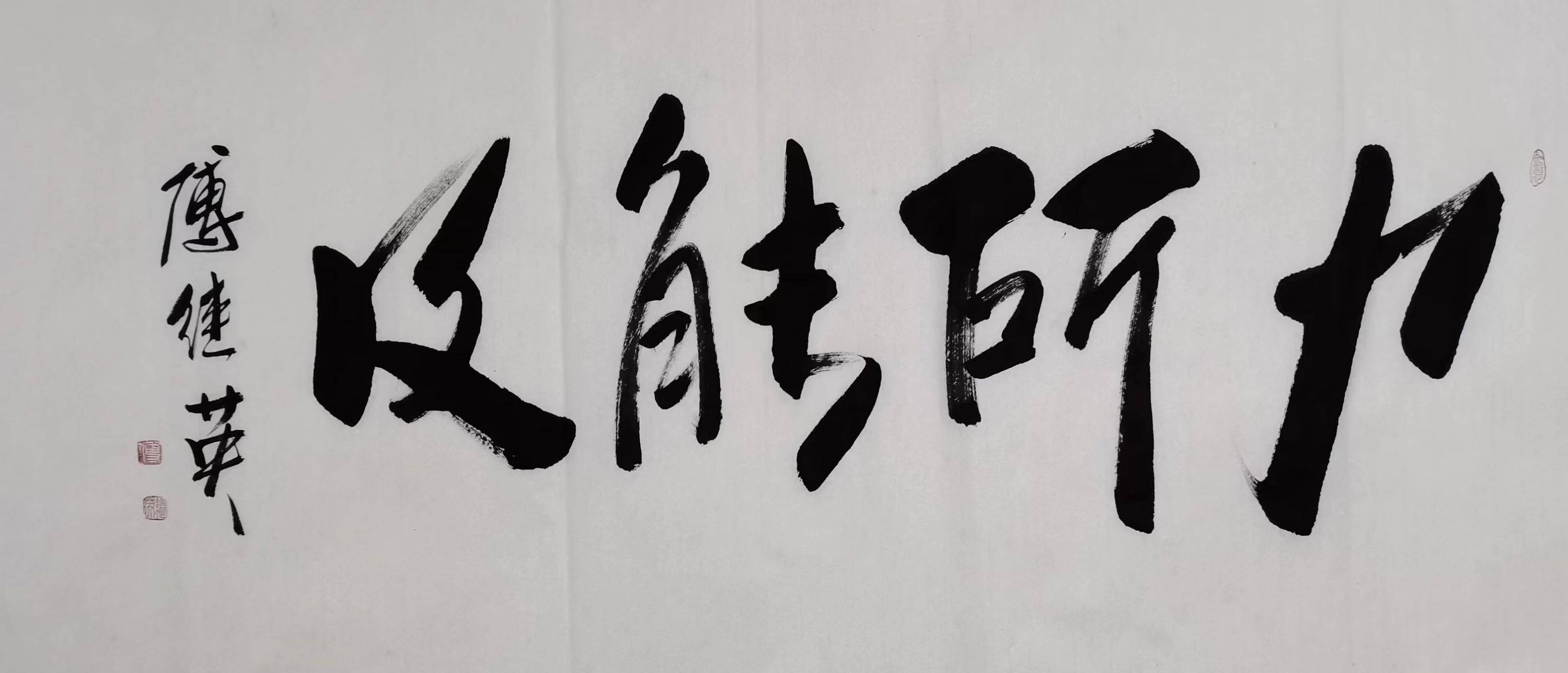 傅继英书法:力所能及.意思是在自己力量的限度内所能做到的.