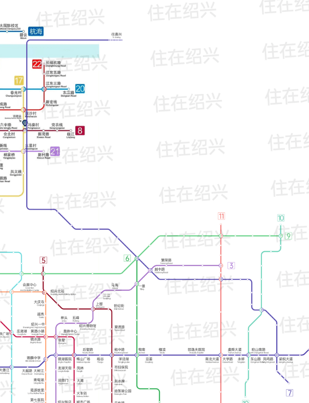 绍兴地铁7号线线路图图片