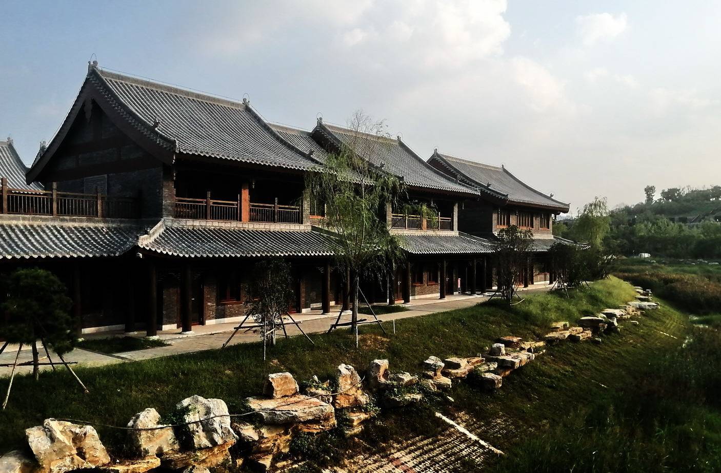 芦花飘香贾鲁河明伦岛_河床_上游_曲星