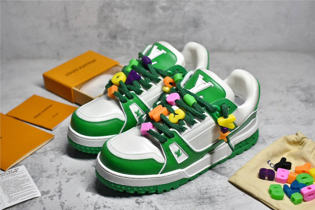 louis vuitton trainer 23s 路易威登diy串珠走秀面包鞋_字母_橡皮泥