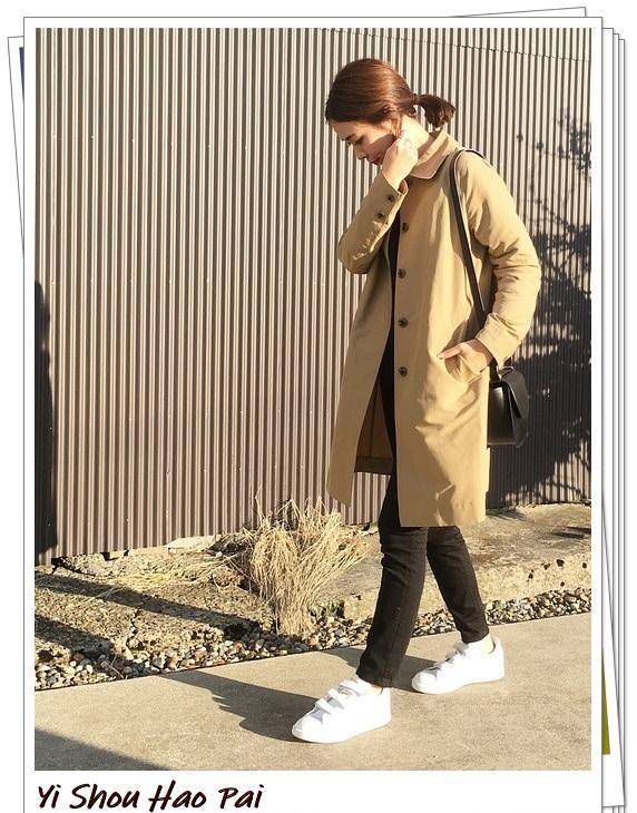 stan smith小白鞋的流行搭配,适合轻时尚女人的日系穿搭_造型_白色