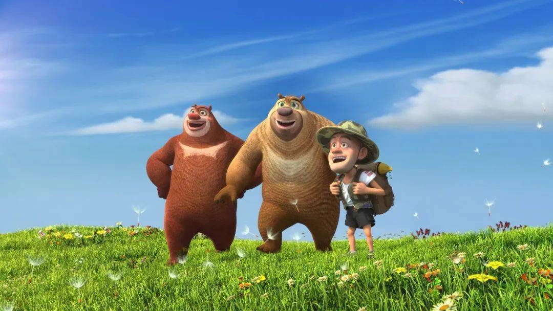 导游光头强与熊大熊二辞去伐木工的工作以后光头强