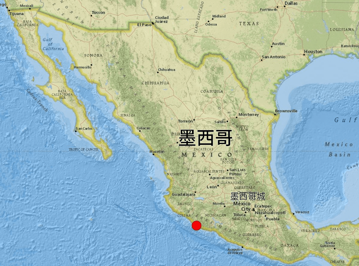 墨西哥地图高清中文版图片