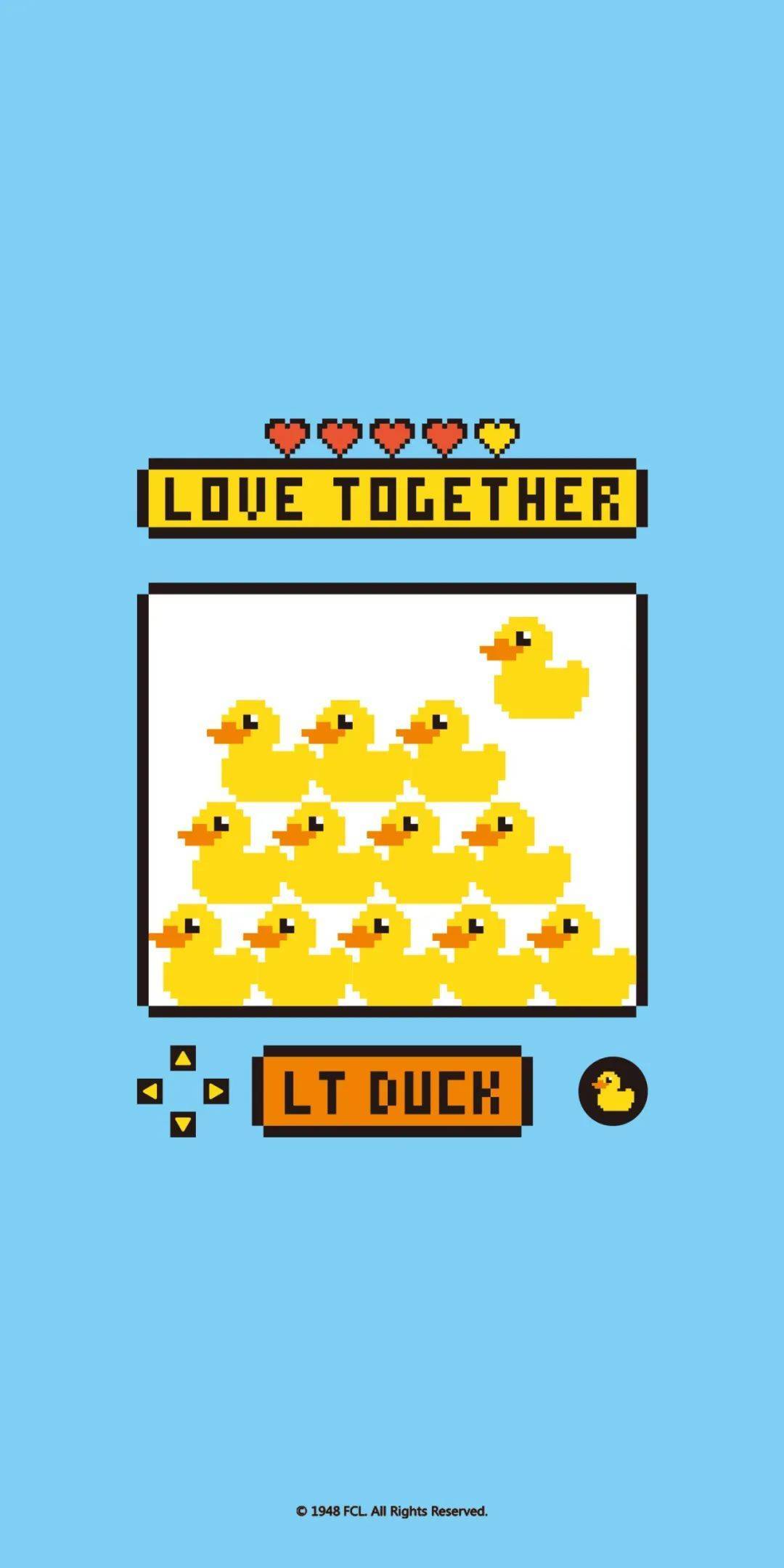 壁纸丨lt duck小黄鸭像素风,游戏世界里的色彩碎片_俄罗斯方块_全靠