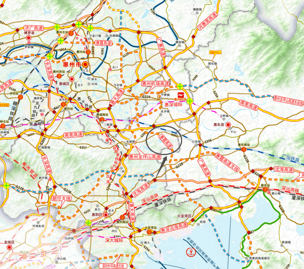 韶惠高速详细线路图图片