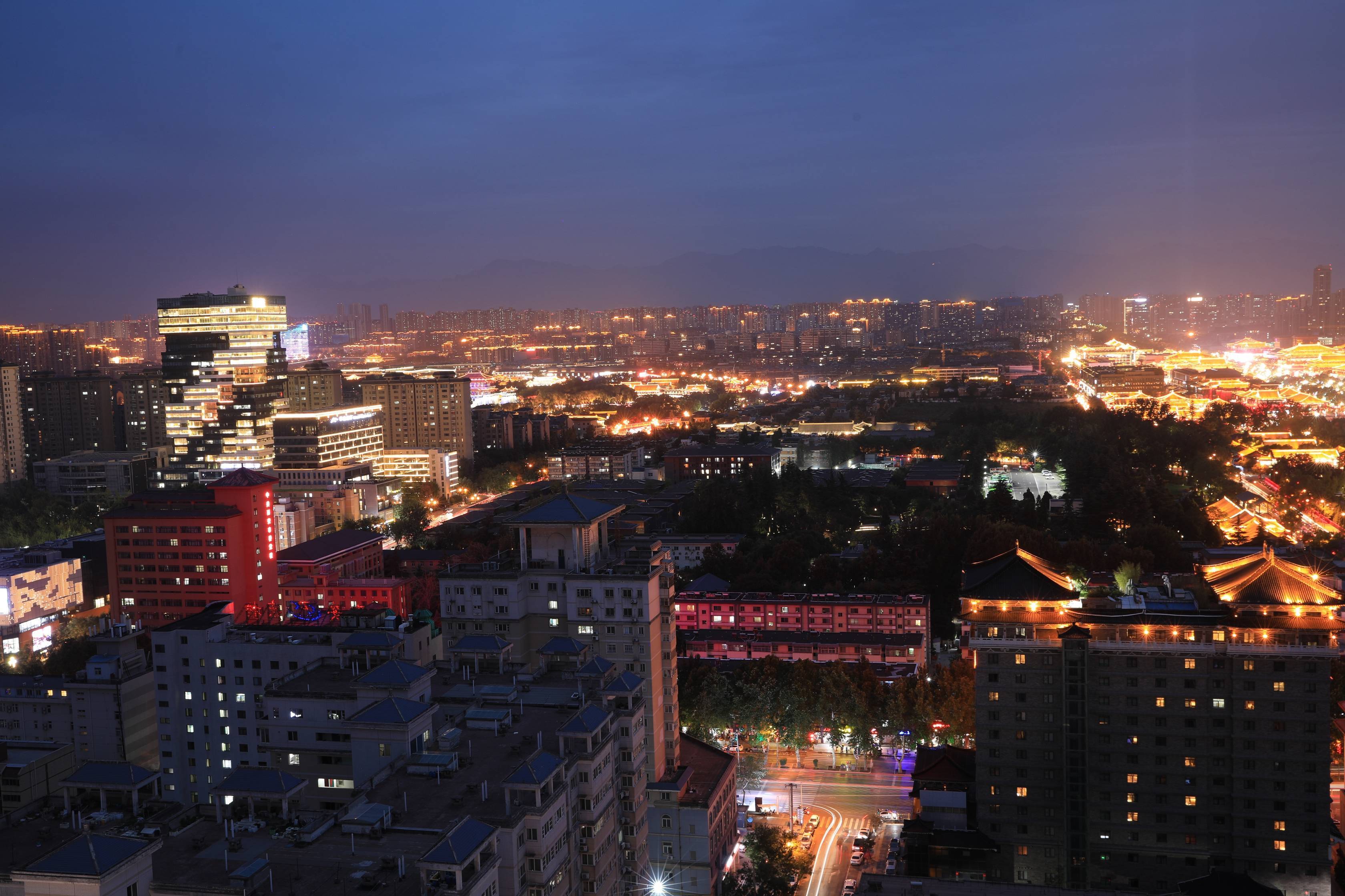 西安夜景图片 真实图片