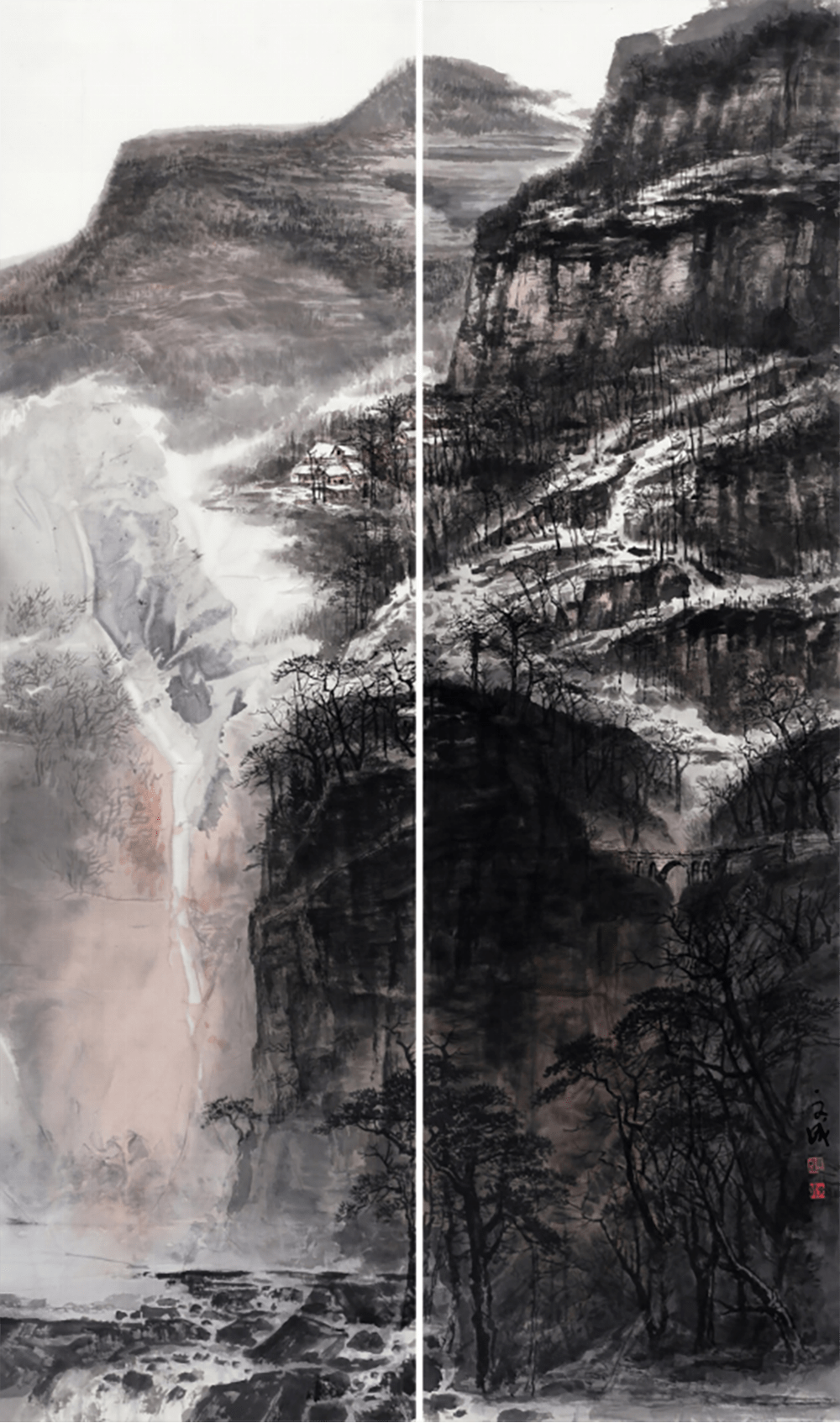 张文成|水墨之界—中国当代书画名家学术邀请展_山水画_方山_董其昌