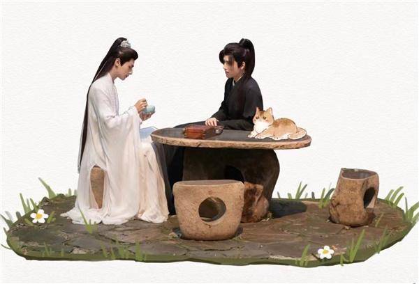 《皓衣行》路透好甜,陈飞宇喂罗云熙吃东西,共用一双筷子不避嫌_网友