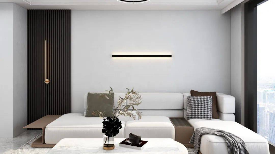 纯净又宽敞,沙发背景墙这样设计太美了!「德国菲玛」_空间_装饰_客厅