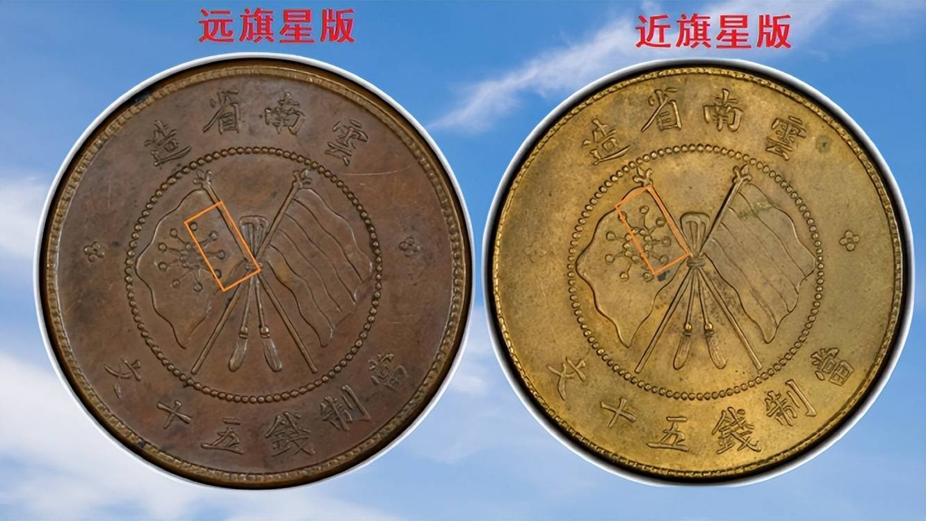 唐继尧纪念铜币的版别,以及现在的市价是多少?_旗星_红铜_黄铜