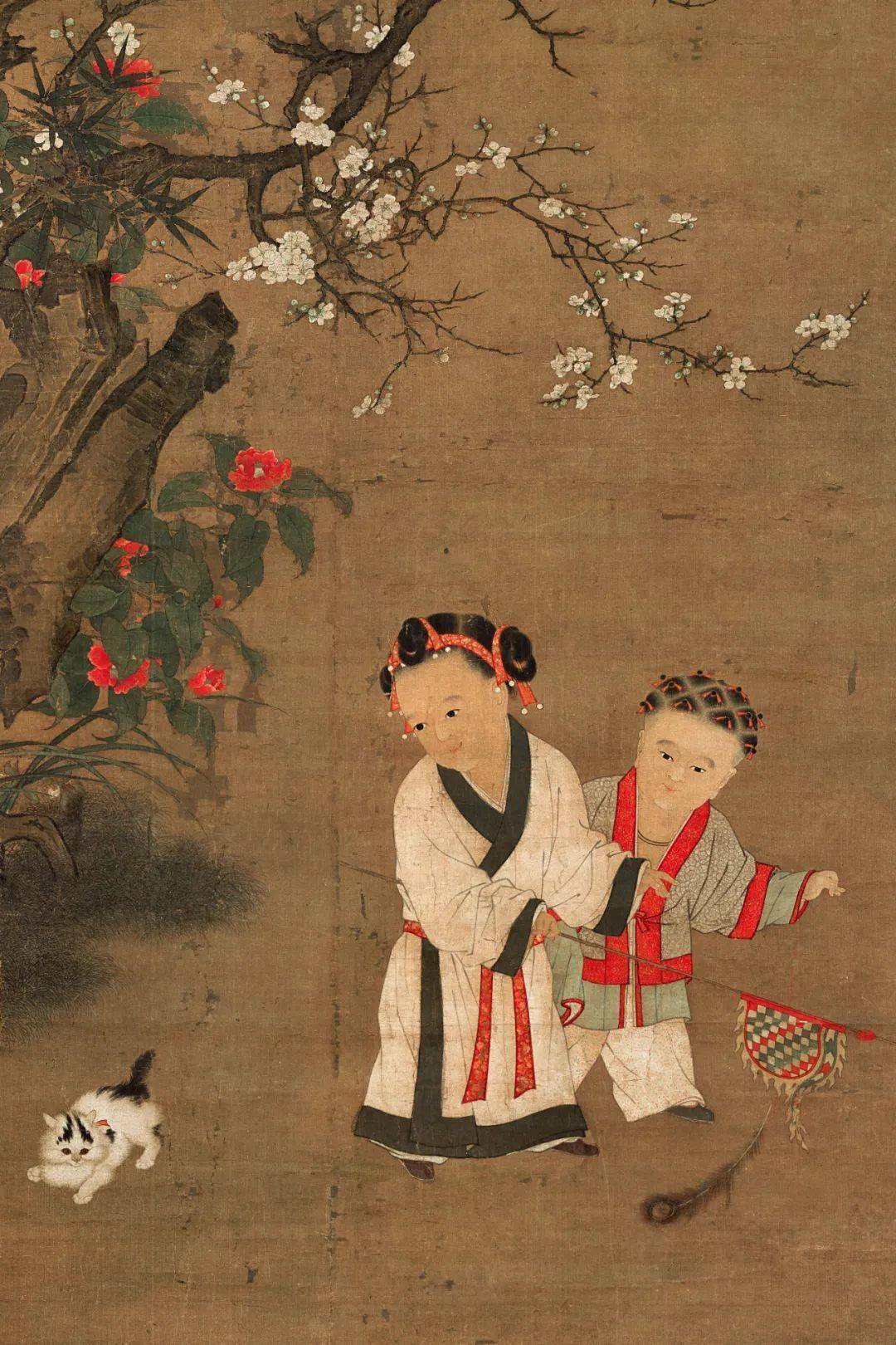 将头顶的头发分成左右两路,编结成两个牛角状的髻,所以也被称为"总角"