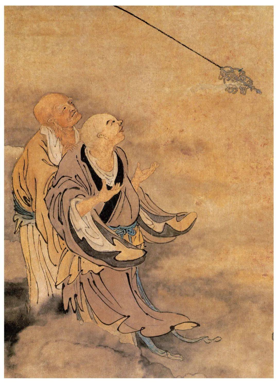 一组明代罗汉图,线条极为放纵_郑重_人物画_真图