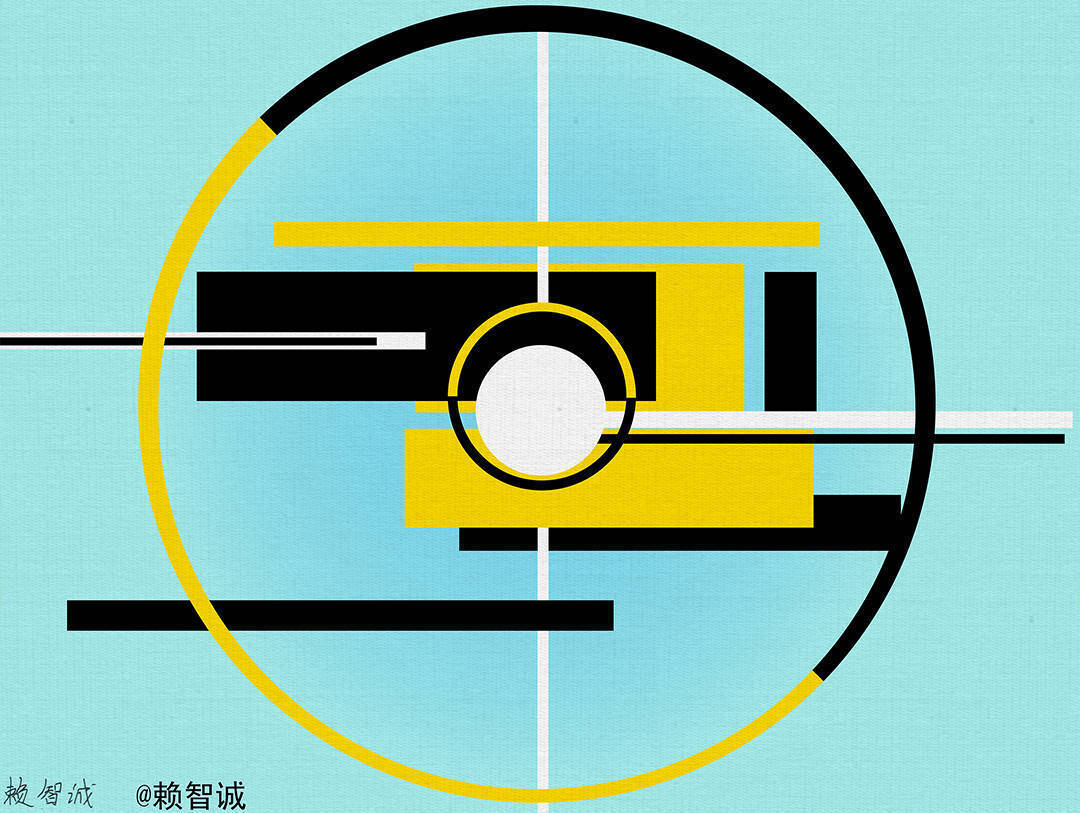 中国构成主义：后构成主义抽象音乐绘画作品分享_艺术_Lai_后现代