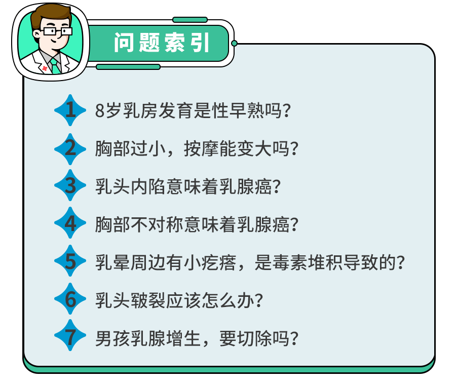 家长给娃挤乳头！这7个胸部问题,越早知道越好