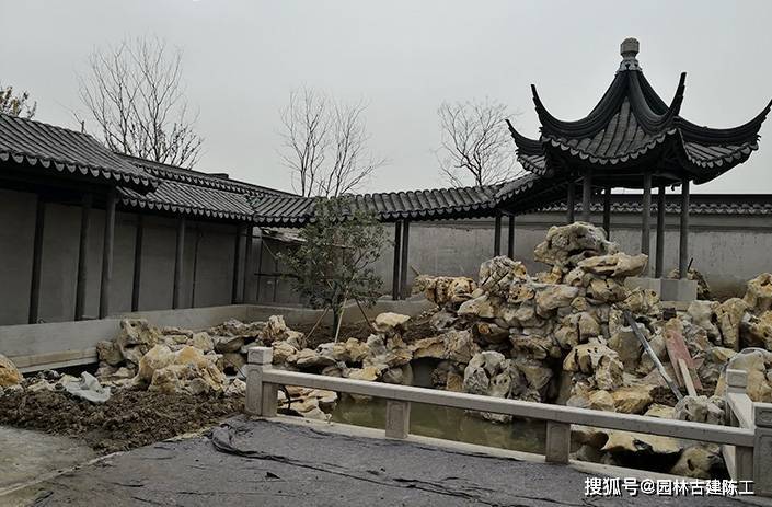 苏式庭院古建亭子连廊水榭木材加工 古建筑工厂按图纸施工_园林_坐凳