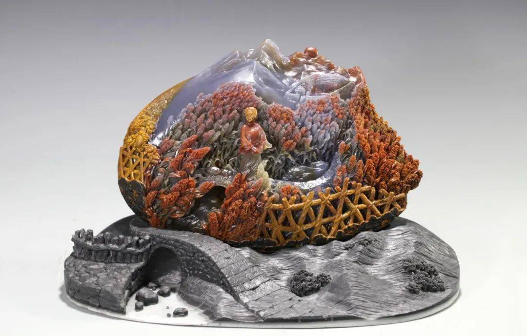 尊享定制 | 阜新玛瑙雕——福瑞吉祥之双耳蕉叶炉!_雕刻_作品_技艺