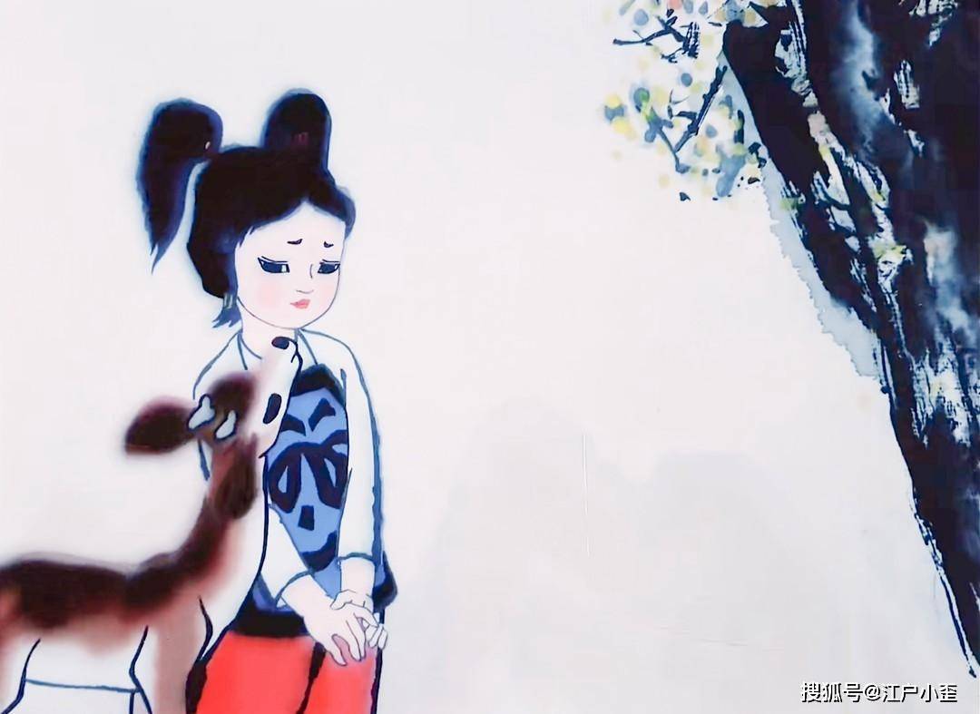 绝美水墨动画《鹿铃》欣赏,温暖治愈人心_小鹿_女孩_爷爷