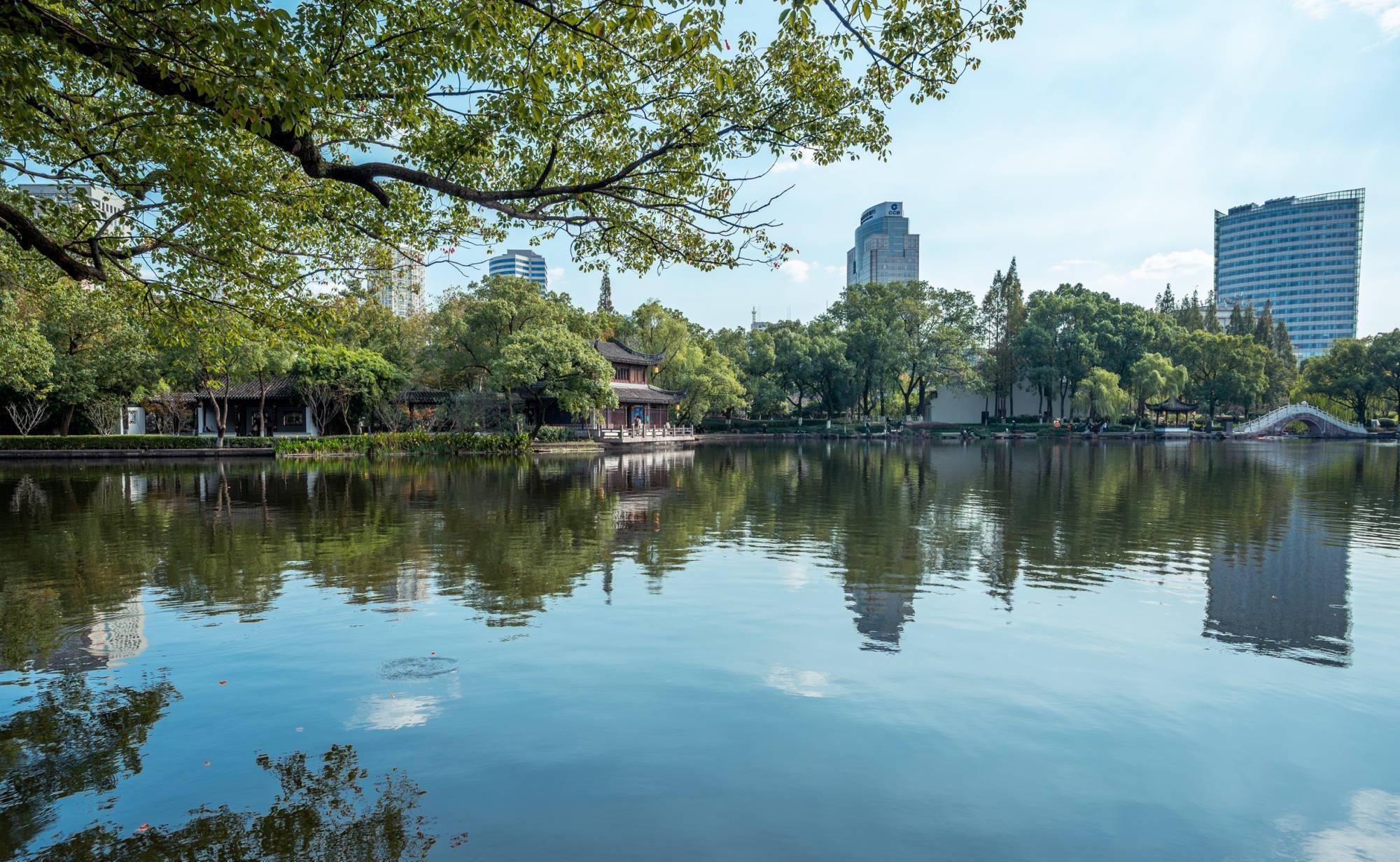 宁波月湖公园景点图片