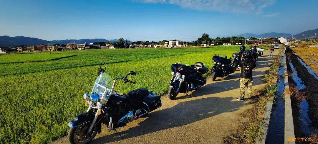 蕉嶺驚現哈雷重機摩托車隊打卡網紅景點_活動_發展_單車