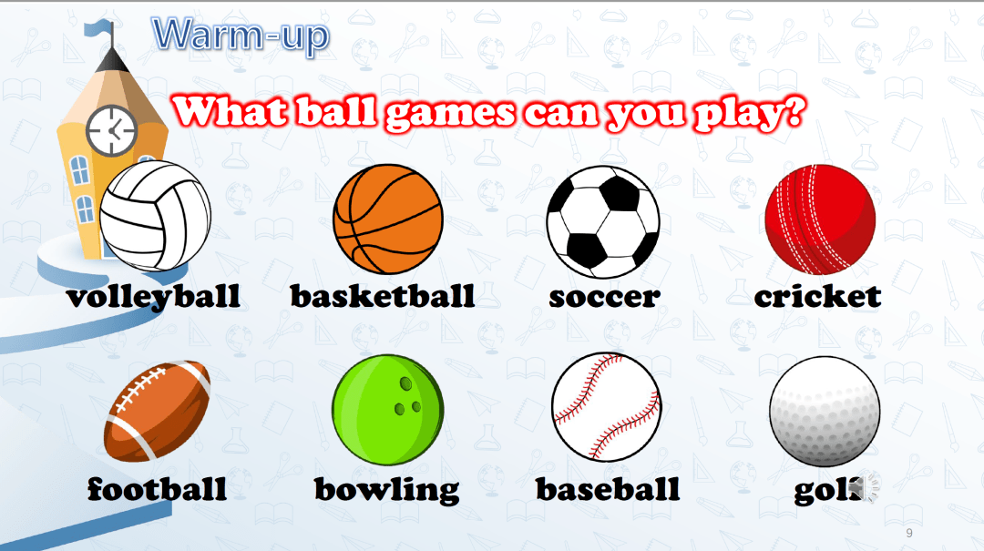 而那些你没玩过的球类运动,也可以先记住它的英文单词哦!