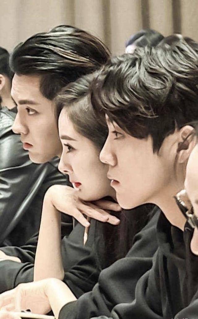 还有一张杨幂,鹿晗,吴亦凡的同框图,这张图莫名其妙就有董事会的感觉