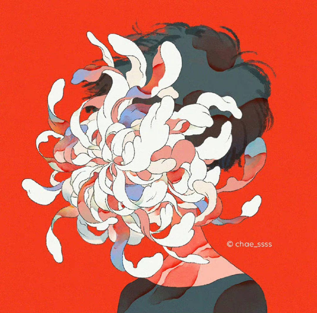 色彩对比强烈的人物插画,个人风格浓烈,印象深刻更具辨识度了_作品