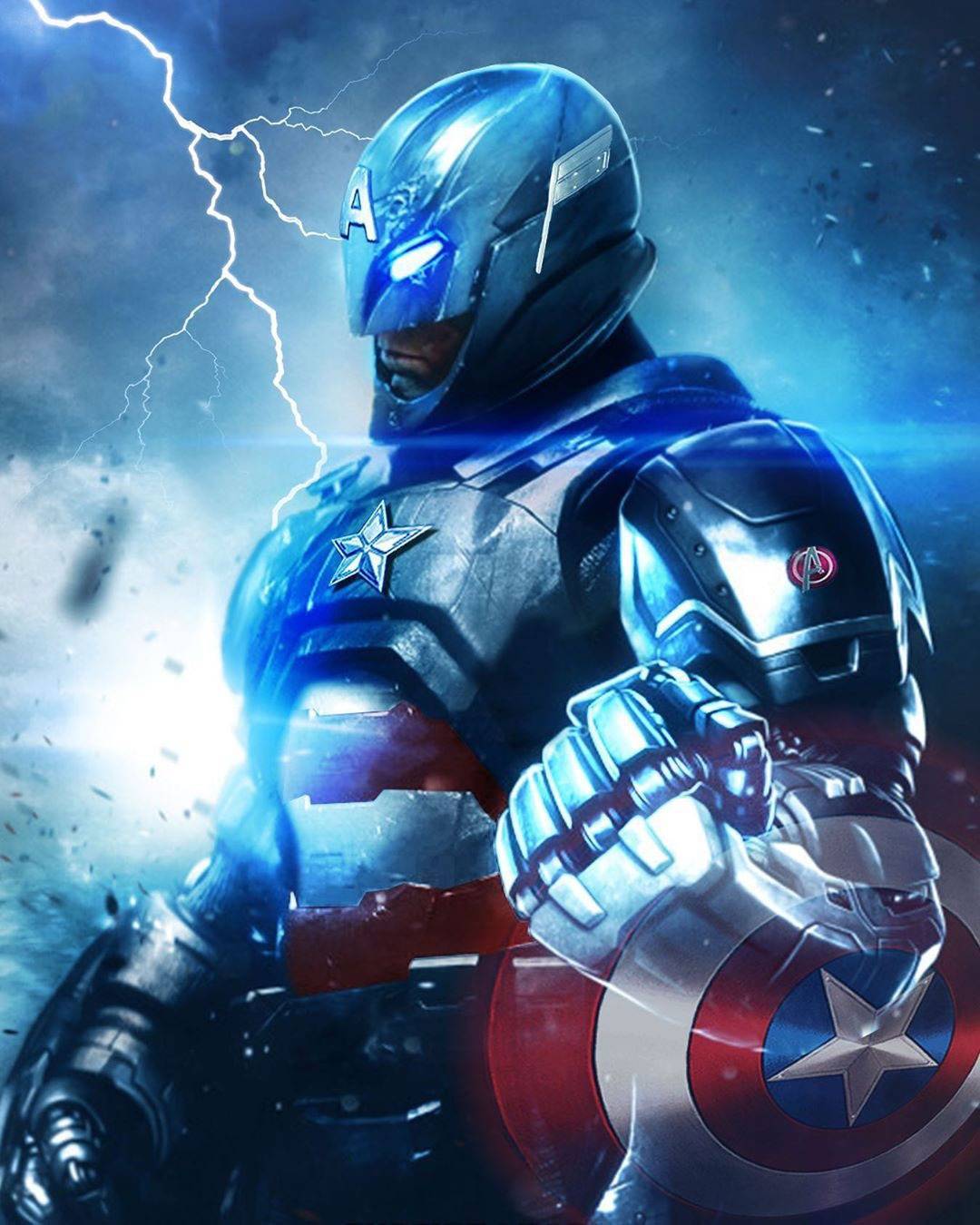 超级英雄合体化穿上蝙蝠侠战甲的美国队长造型酷毙了