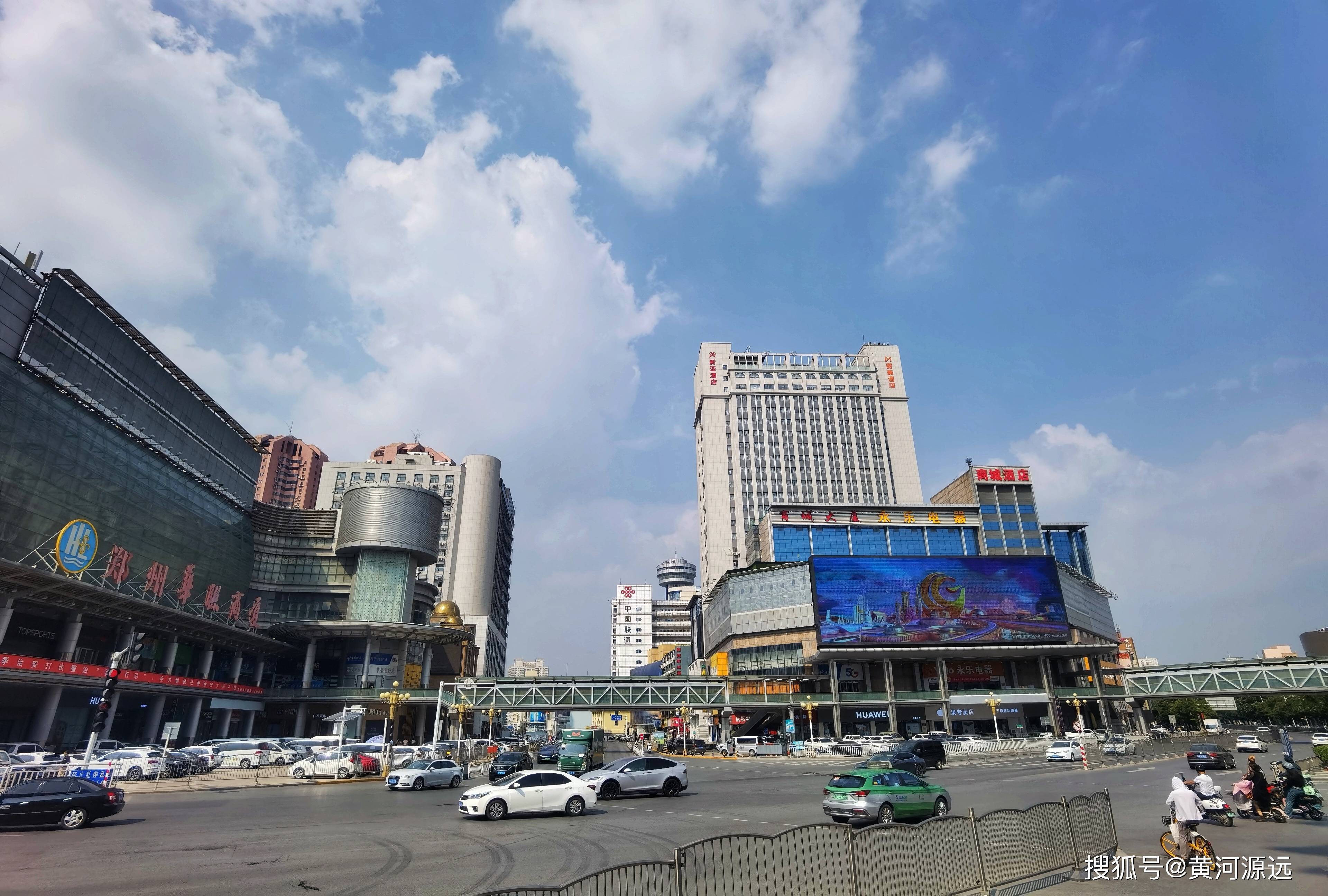 郑州商城大厦一角的风光.