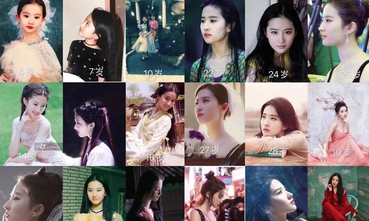 刘亦菲三个年龄段对比照,颜值惊艳岁月无痕,果然看不出年纪_变化_作品