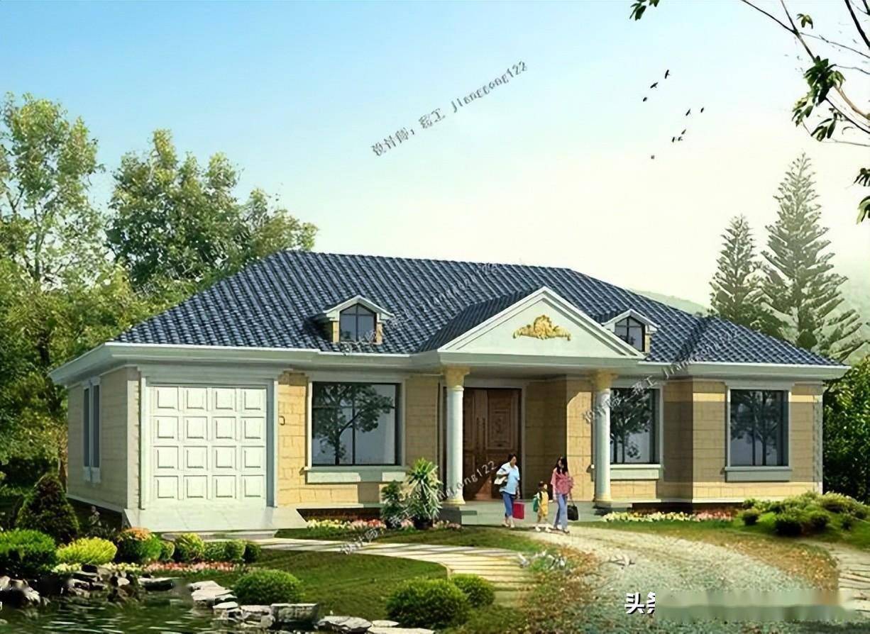 4款带车库的一层平房,大气实用经济舒适,买了别墅的都羡慕你_的设计