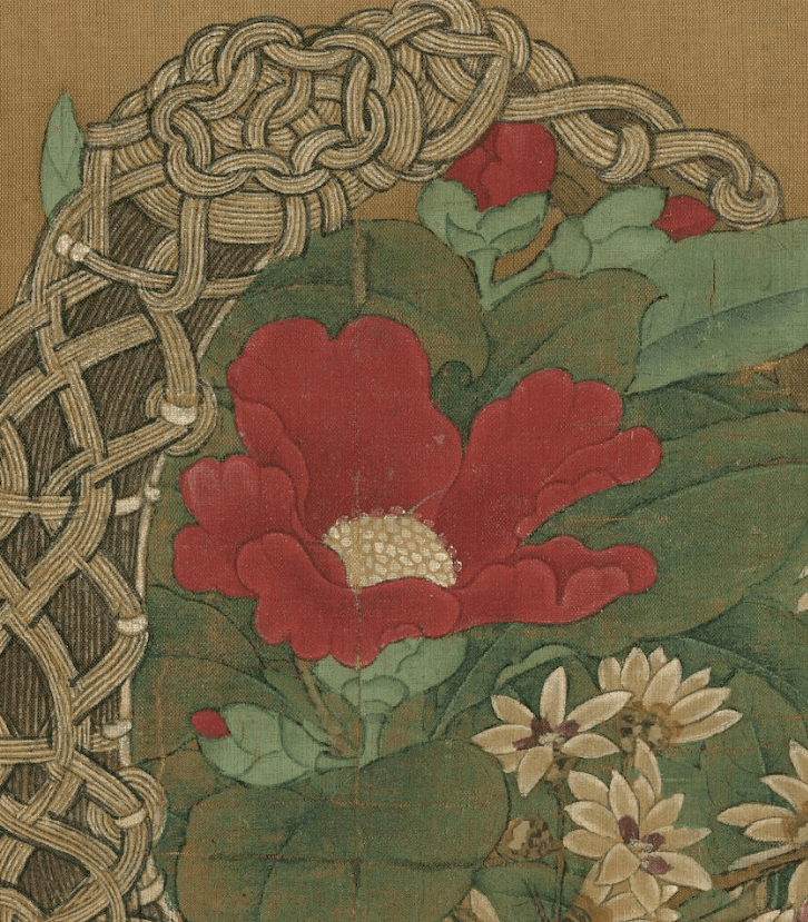 他的三幅花籃圖,美了千年_李嵩_插花_竹籃