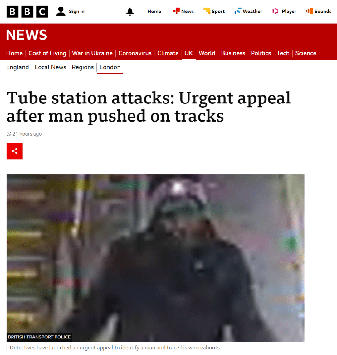 震惊！伦敦地铁随机推人谋杀！警方全城通缉！周日冬令时多睡一小时！_搜狐网