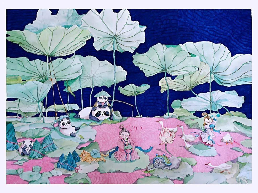 都市》艺体中学-张紫语指导教师-张迪二等奖《天蓝水清隶书中堂》棠外