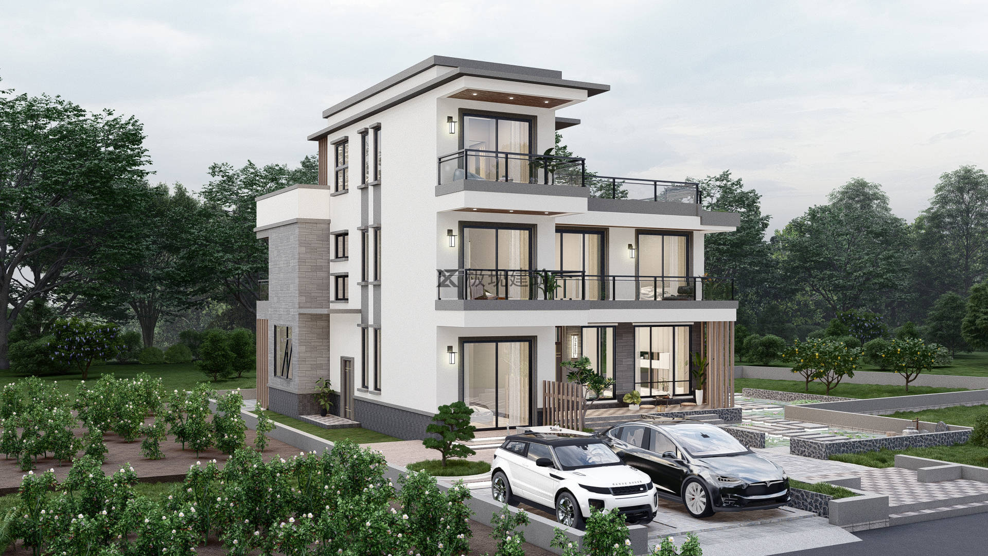 四川眉山丨三层现代风格自建别墅_卧室_建筑_阳台