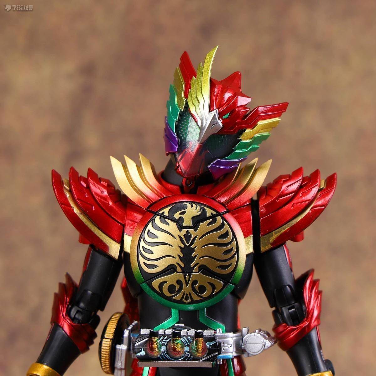 78官测:shf 真骨雕 假面骑士ooo 永恒鸟系联组_硬币_羽毛_造型