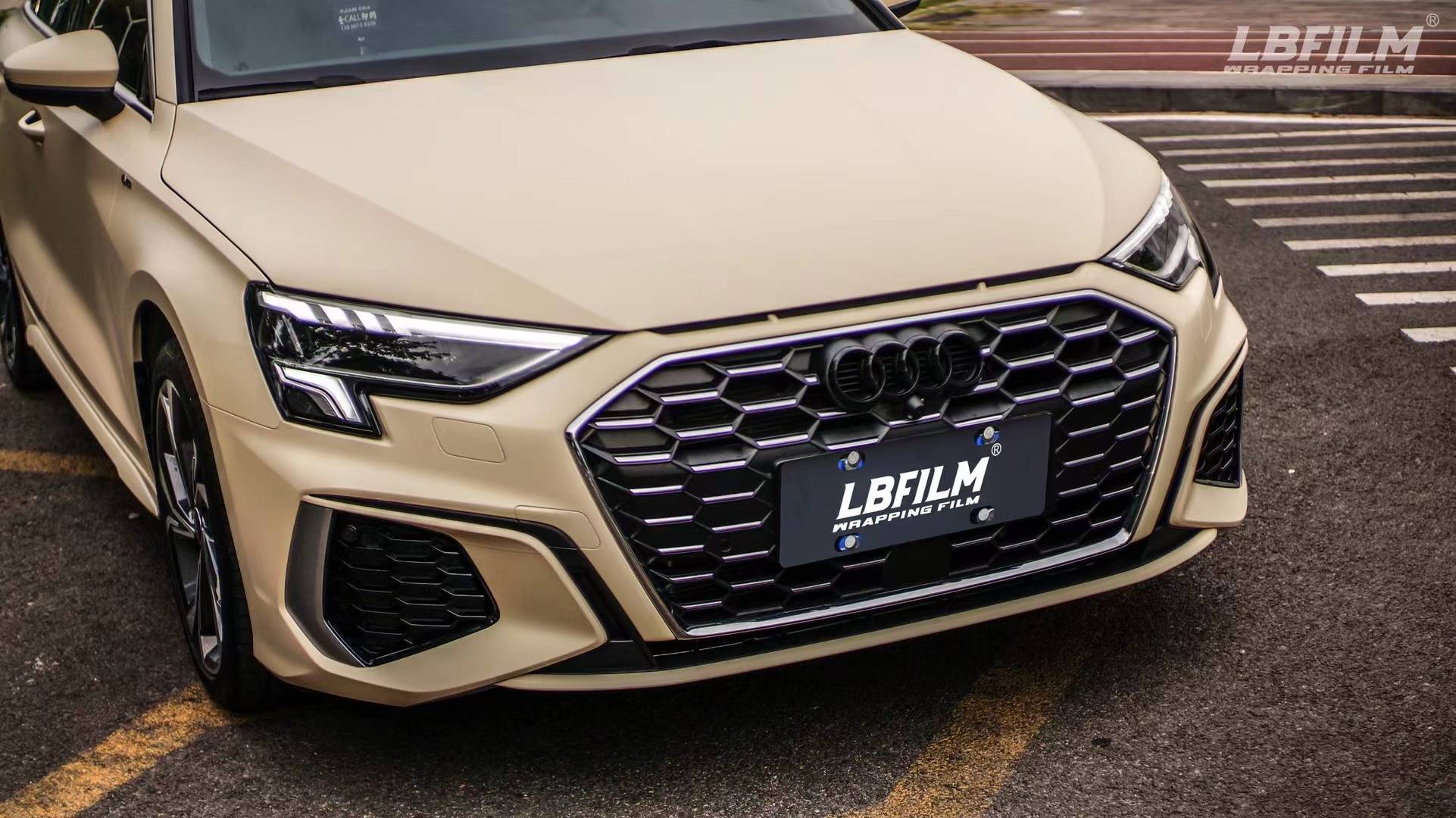 奥迪a3-lb改色膜消光沙漠黄,超亚的质感_搜狐汽车_搜狐网