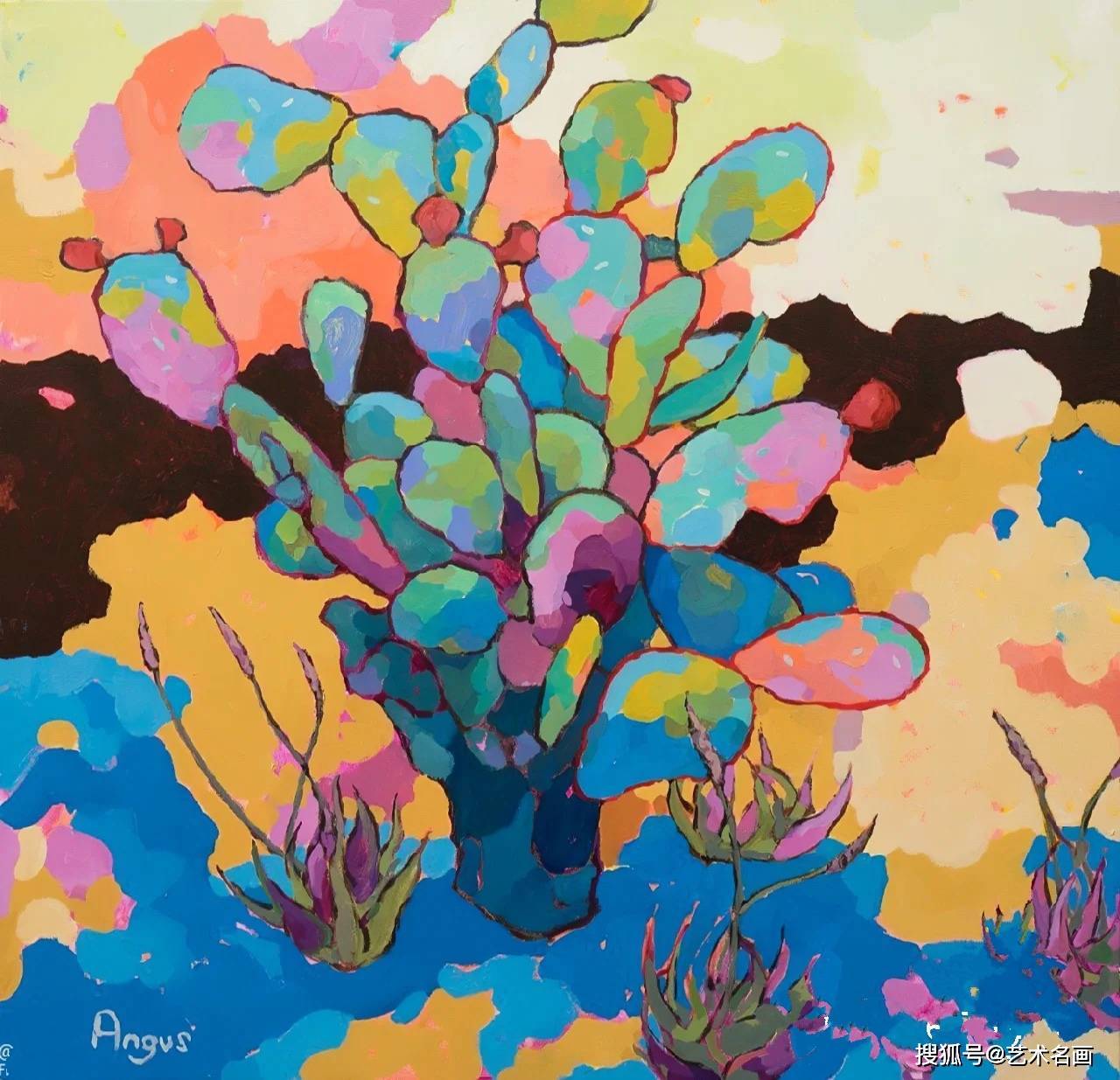 色彩明快鲜艳的后印象派画家安格斯·威尔逊油画作品|艺术名画_英国