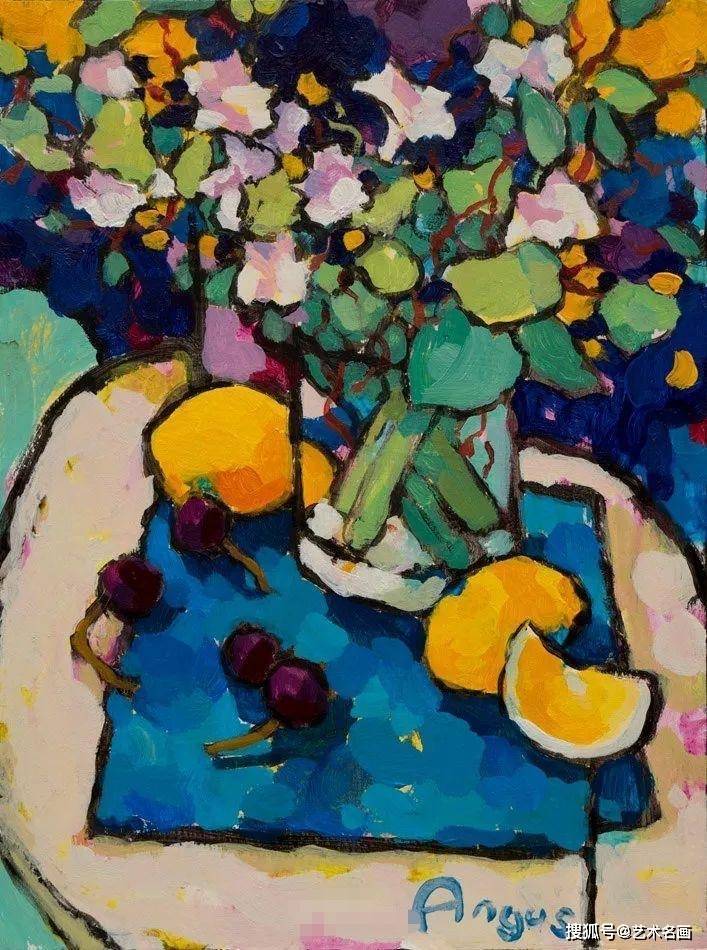 色彩明快鲜艳的后印象派画家安格斯·威尔逊油画作品︱艺术名画_搜狐网